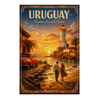 Póster URUGUAY – Encanto Costero Atemporal
