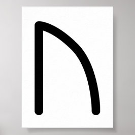 Póster URUZ Rune Nórdica (Fuerza, Vitalidad) | Futhark An