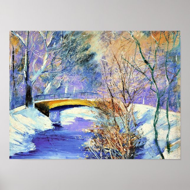 Póster Ury - Tiergarten im Winter, (Frente)