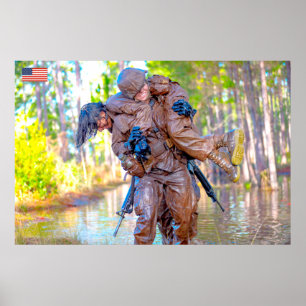 PÓSTER US COMBAT WOMEN