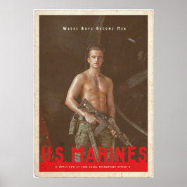 Póster US Marine Recruitment Poster