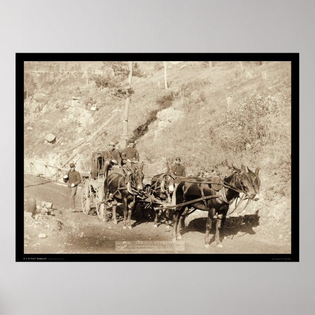 Póster US Paymaster & Guards Fort Meade SD 1888 (Frente)