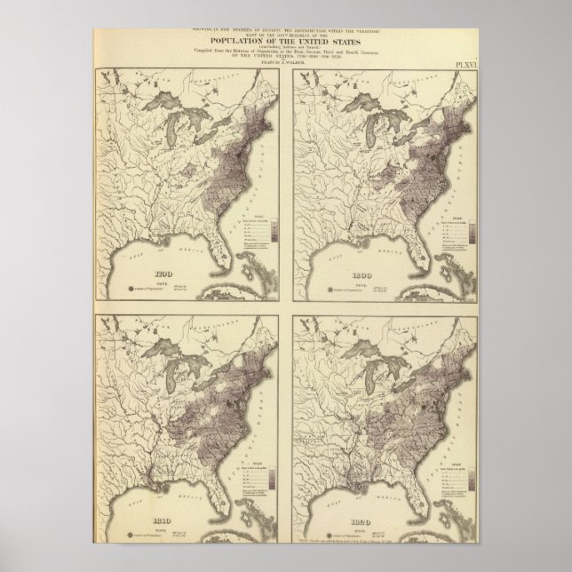Póster US Population 1790-1820 (Frente)