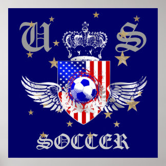 Póster US Soccer Coat of Arms 2012 2014 USA sports