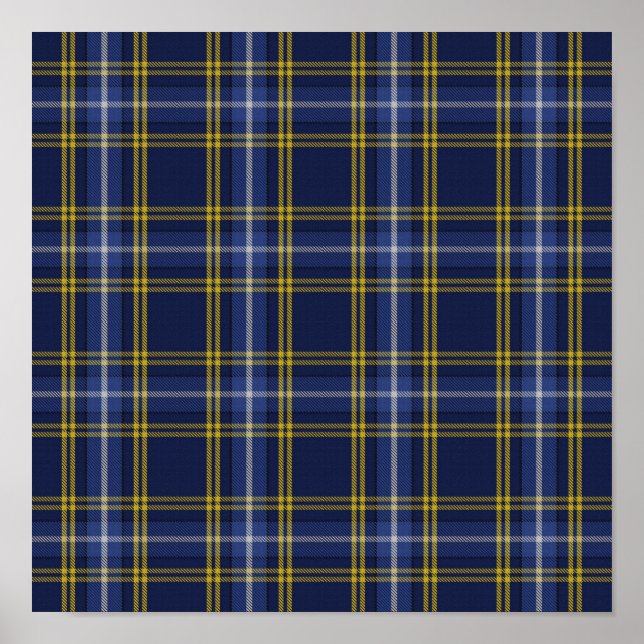 Póster US State Tartan - Indiana - Descarga digital