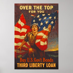 Póster US War Bonds Third Liberty Loan WWI Propaganda