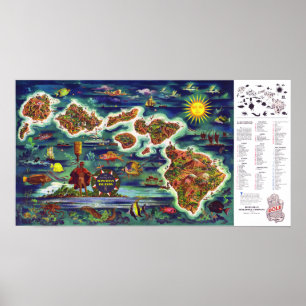 Póster " USA: 1950/heute Hawaii - Dole Vintage Reise ...