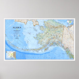 Póster "USA: 1994/hoy Alaska - MAP detallado ...