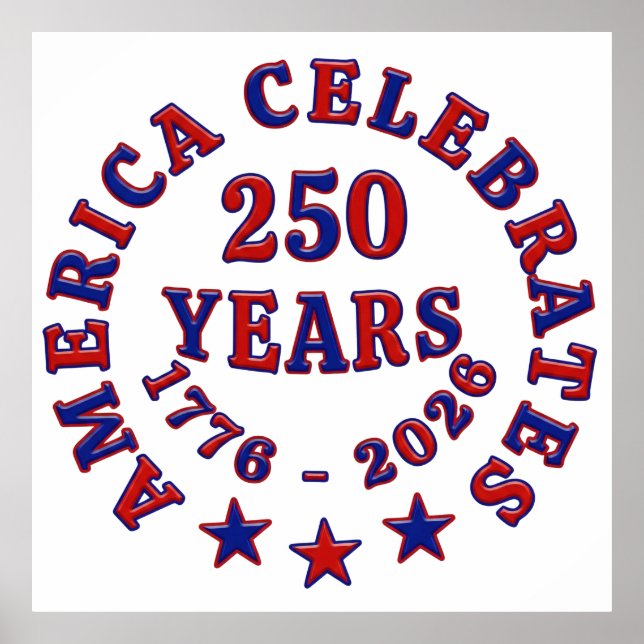 Póster USA 250th Anniversary 1776-2026 (Frente)
