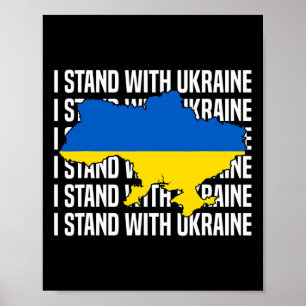 Póster Usa Apoya Bandera De Ucrania Amor Ucraniano Yo Apo