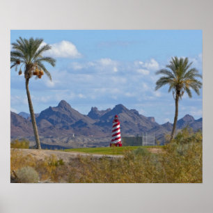 Póster USA, Arizona, Lake Havasu City. Lighthouse next