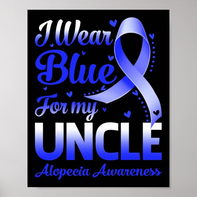 Póster Usa Azul Para Mi Tío Alopecia (Frente)