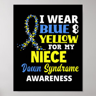 Póster Usa Azul Y Amarillo Para Mi Síndrome De Niece Aw