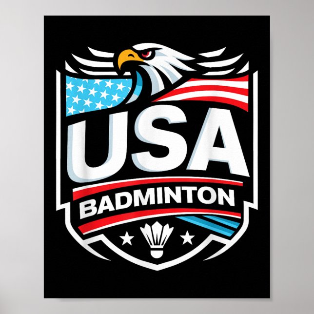 Póster Usa Badminton  (Frente)