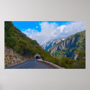 Póster USA, California. Tunnel On The Road To Yosemite
