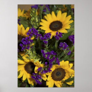 Póster USA, close-up of bridal flower arrangement,