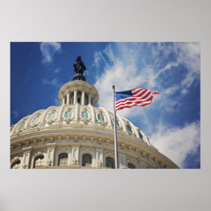 Póster USA, Columbia, Washington DC, Capitol Building