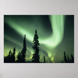 Póster USA, Fairbanks area, Central Alaska, Aurora 2