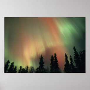 Póster USA, Fairbanks area, Central Alaska, Aurora 3