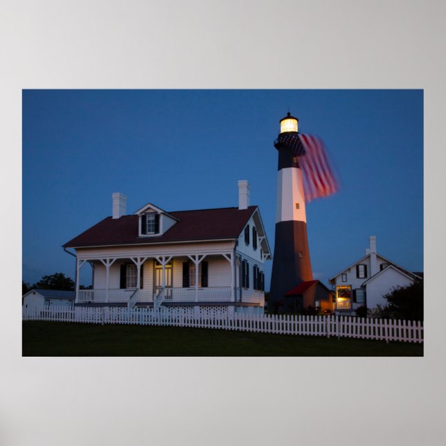 Póster USA, Georgia, Tybee Island, Flag Flying (Frente)