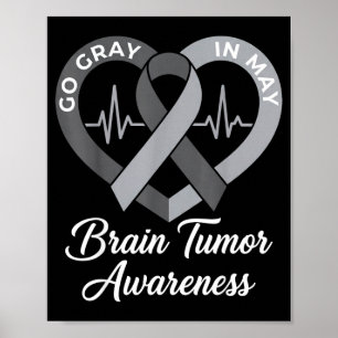 Póster Usa gris en mayo fuerte guerrero cáncer tumor cere