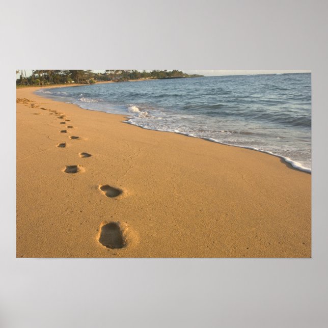 Póster USA, Hawaii, Kauai, Kapa'a, beachfront. RF) (Frente)
