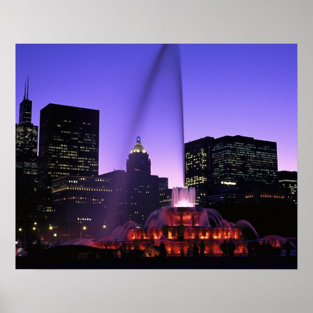 Póster USA, IL, Chicago. Buckingham Fountain in Grant (Frente)