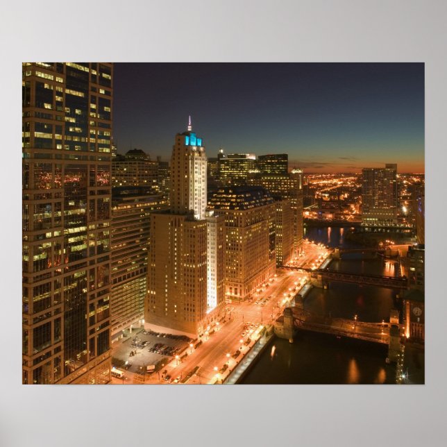 Póster USA, Illinois, Chicago: The Loop: Buildings (Frente)