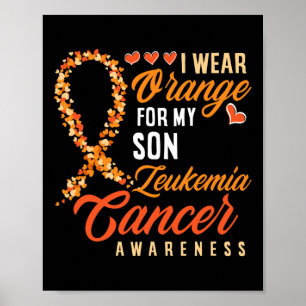 Póster Usa Naranja Para Concienciar Sobre El Cáncer De Le