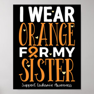 Póster Usa Naranja Para Concienciar Sobre La Leucemia De 