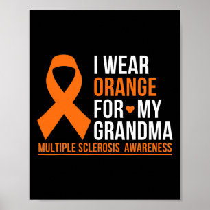Póster Usa Naranja Para Mi Abuela Esclerosis Múltiple Ms 