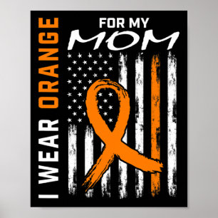 Póster Usa Naranja Para Mi Mamá Leucemia Concienciación S