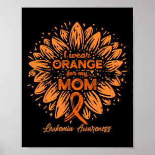 Póster Usa Naranja Para Mi Mamá Naranja Leucemia De Giras