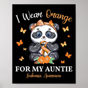 Póster Usa Naranja Para Mi Tía De Leucemia, Conciencia Pa