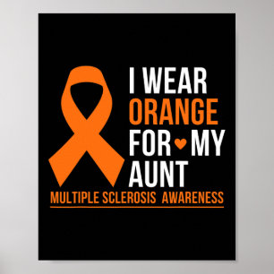 Póster Usa Naranja Para Mi Tía Esclerosis Múltiple Señora