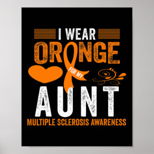 Póster Usa Naranja Para Mi Tía Señora Múltiple Esclerosis