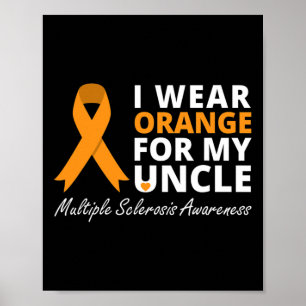 Póster Usa Naranja Para Mi Tío Ms Awareness Ribbon