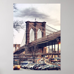 Póster USA New York City Brooklyn Bridge