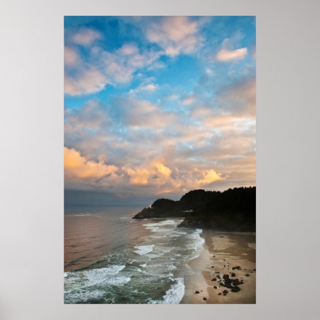 Póster USA, Oregon. Heceta Head Lighthouse in morning (Frente)