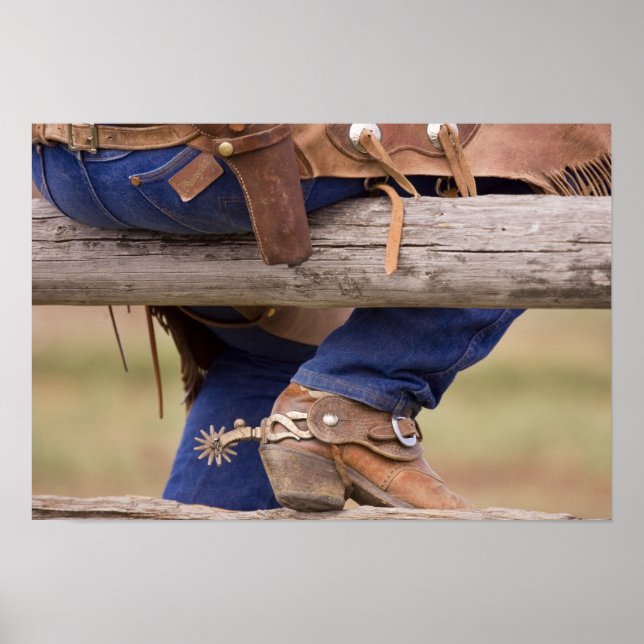 Póster USA, Oregon, Seneca, Ponderosa Ranch. Cowboy (Frente)