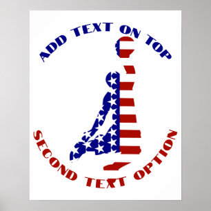 Póster USA Patriotic BASKETBALL