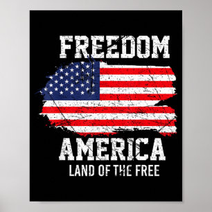Póster Usa patriótico - bandera americana libertad - orgu