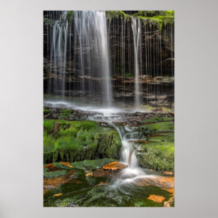 Póster USA, Pennsylvania, Benton. Delicate Waterfall