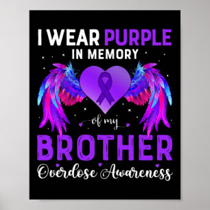 Póster Usa Púrpura En Memoria De Mi Hermano, Consciente D