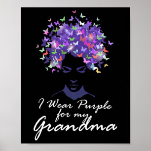 Póster Usa Púrpura Para Mi Abuela Apoya Al Alzheimerheime