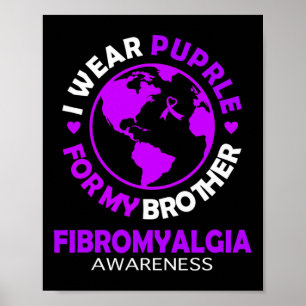 Póster Usa Púrpura Para Mi Hermano Fibromialgia Concienci