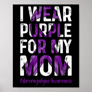 Póster Usa Púrpura Para Mi Mamá - Conciencia De Fibromial