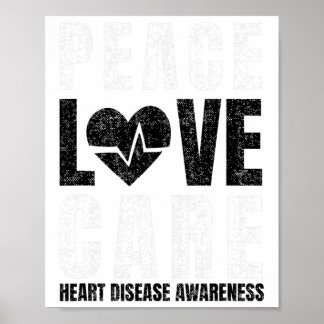 Póster Usa Red Day Love Peace Care diciendo