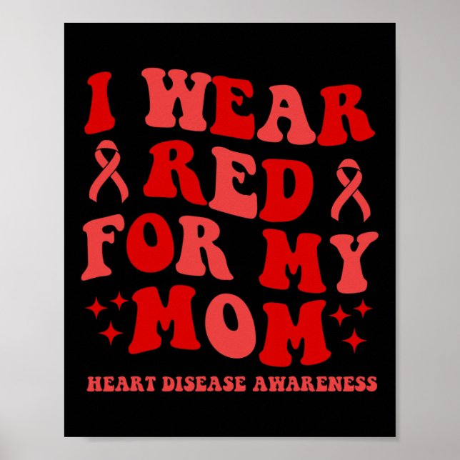 Póster Usa Rojo Para Concienciar A Mi Mamá Sobre La Enfer (Frente)