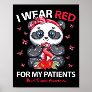 Póster Usa Rojo Para Mis Pacientes Conciencia Sobre La En